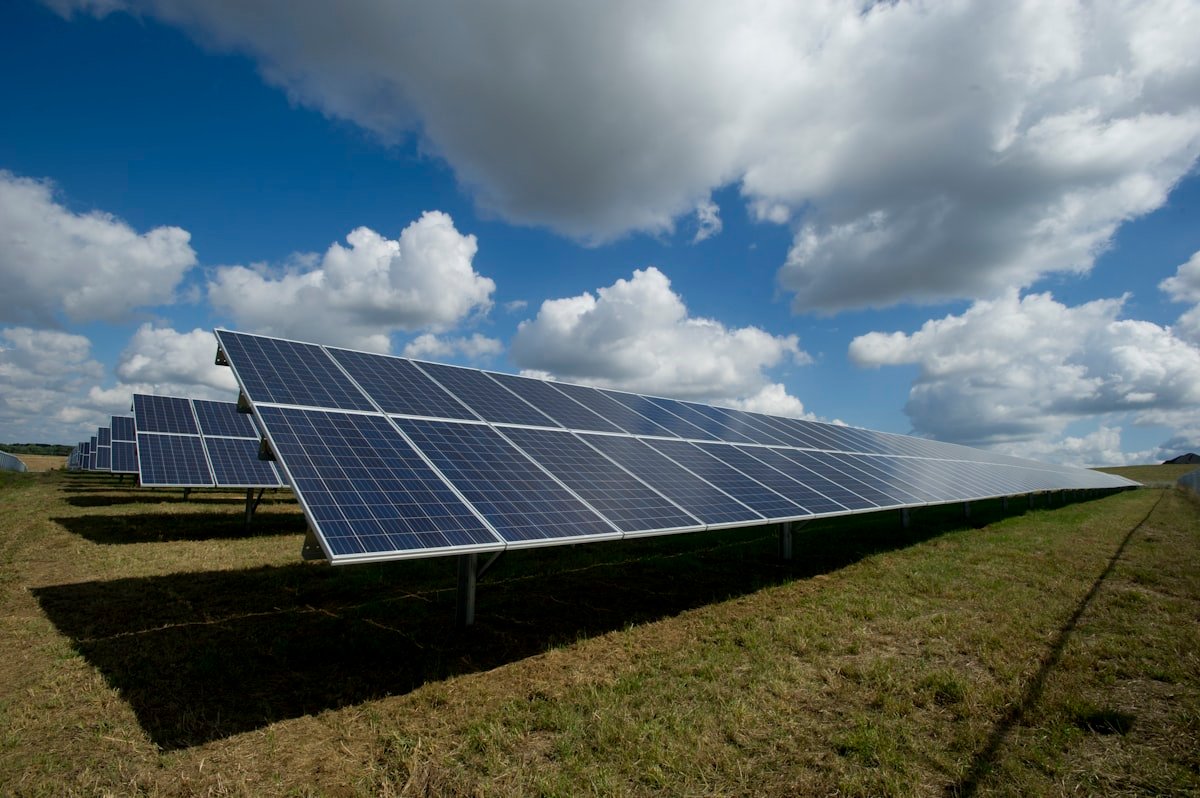 Solar panels on a roof